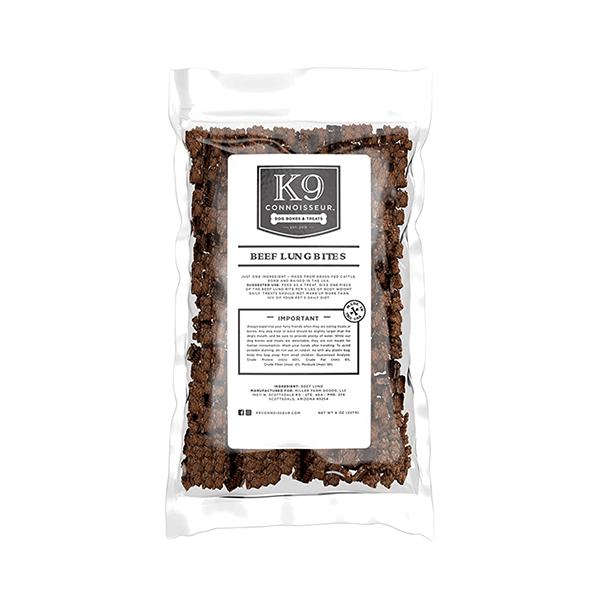 Lung Bites - Grain Free Natural Dog Treats Made in USA for Small, Medium, & Large Aggressive Chewers - K9 Connoisseur