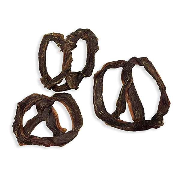 K9 Pretzels- Natural Beef Jerky Dog Treats Made in USA for Small, Medium, & Large Aggressive Chewers
