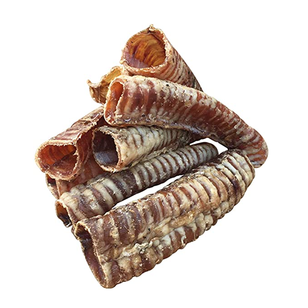 Beef Trachea Dog Chews- Grain Free Natural Dog Treats Made in USA for Small, Medium, Large Aggressive Chewers